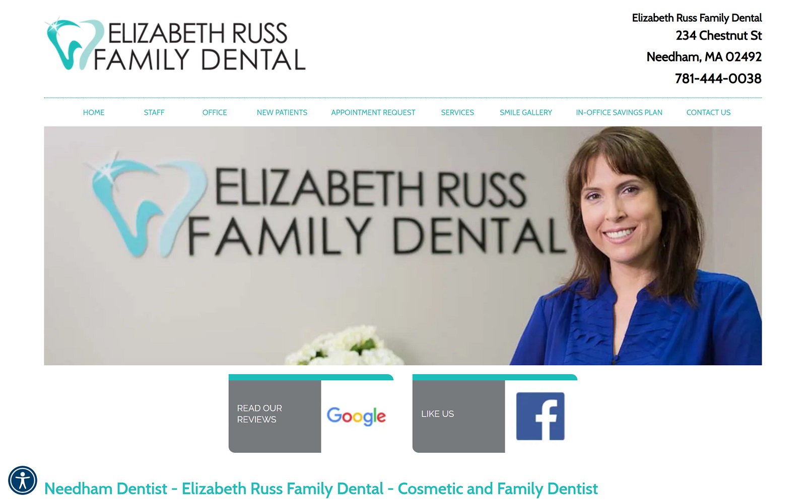 Erussfamilydental. Com screenshot