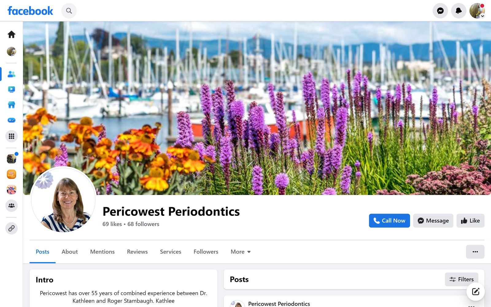 Facebook. Com_pericowestperiodontics screenshot