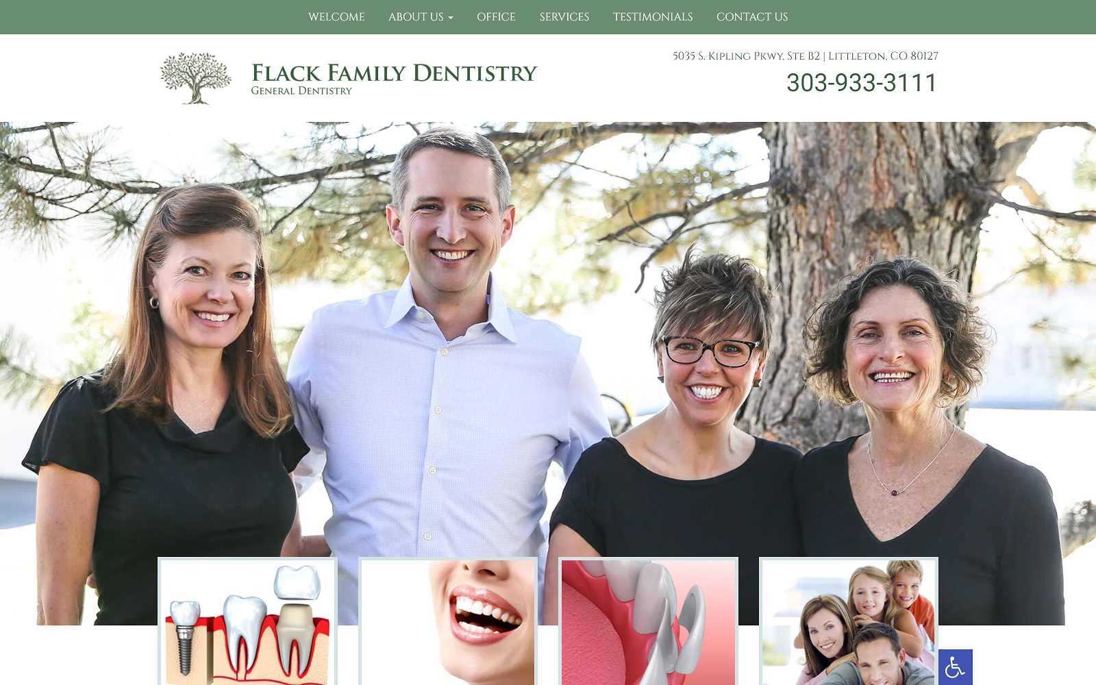 Familydentistrylittleton. Com screenshot