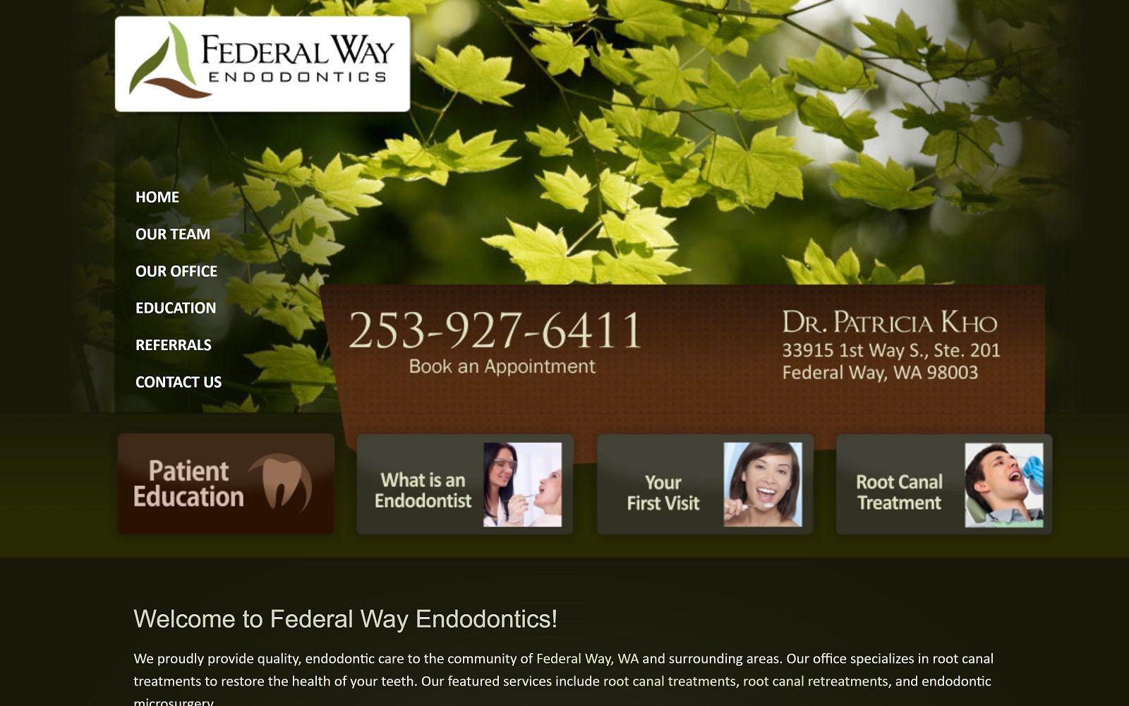 Federalwayendodontics. Com screenshot