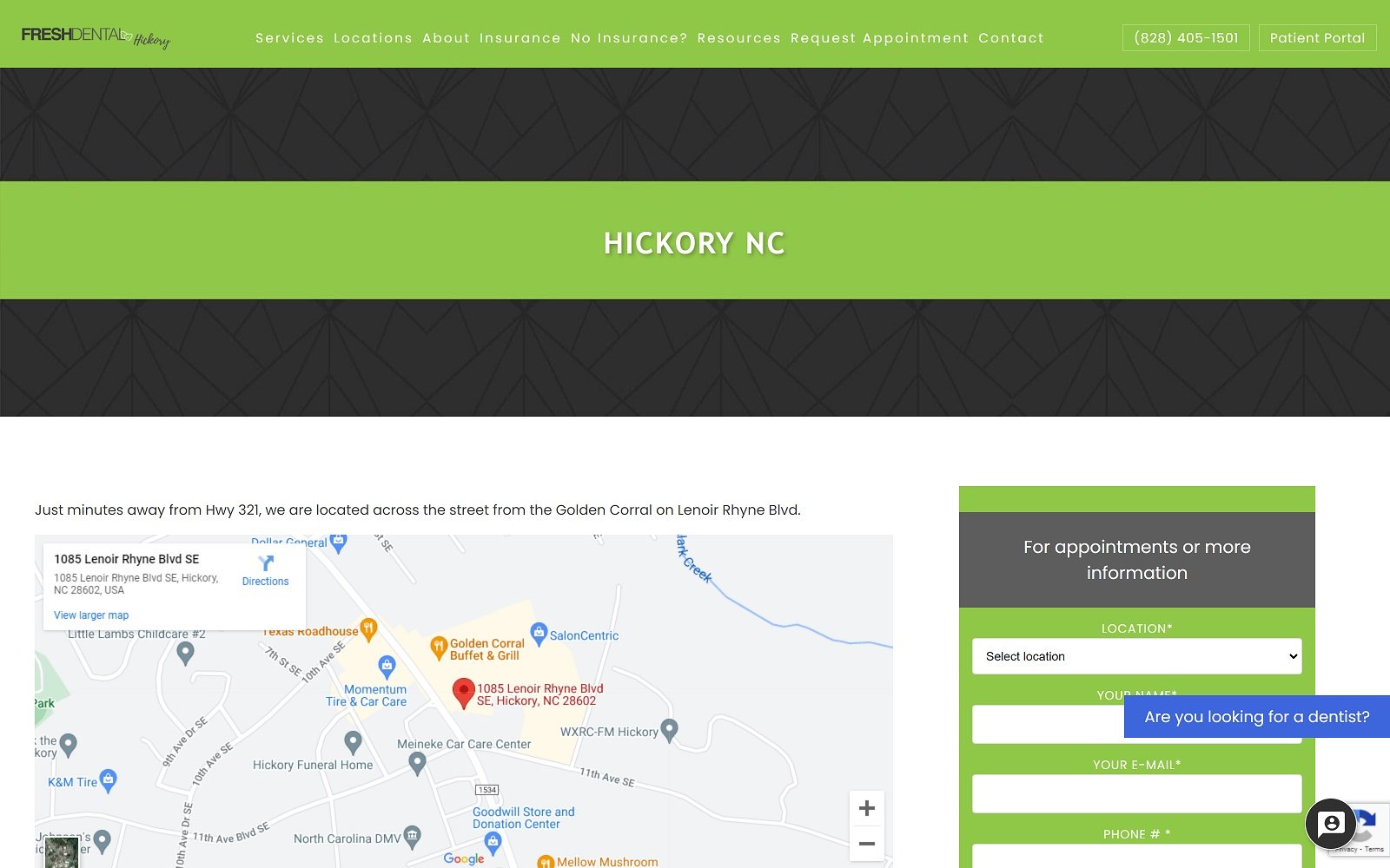 Freshdentalnc. Com_hickory-nc screenshot