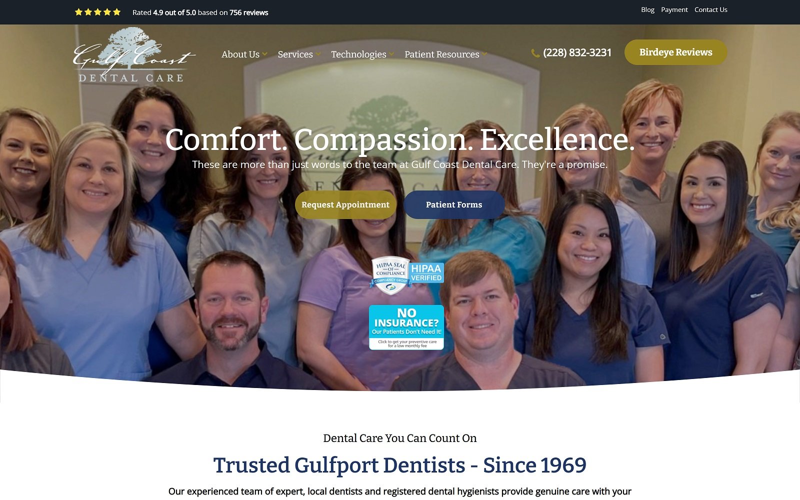 Gcdentalcare. Com screenshot