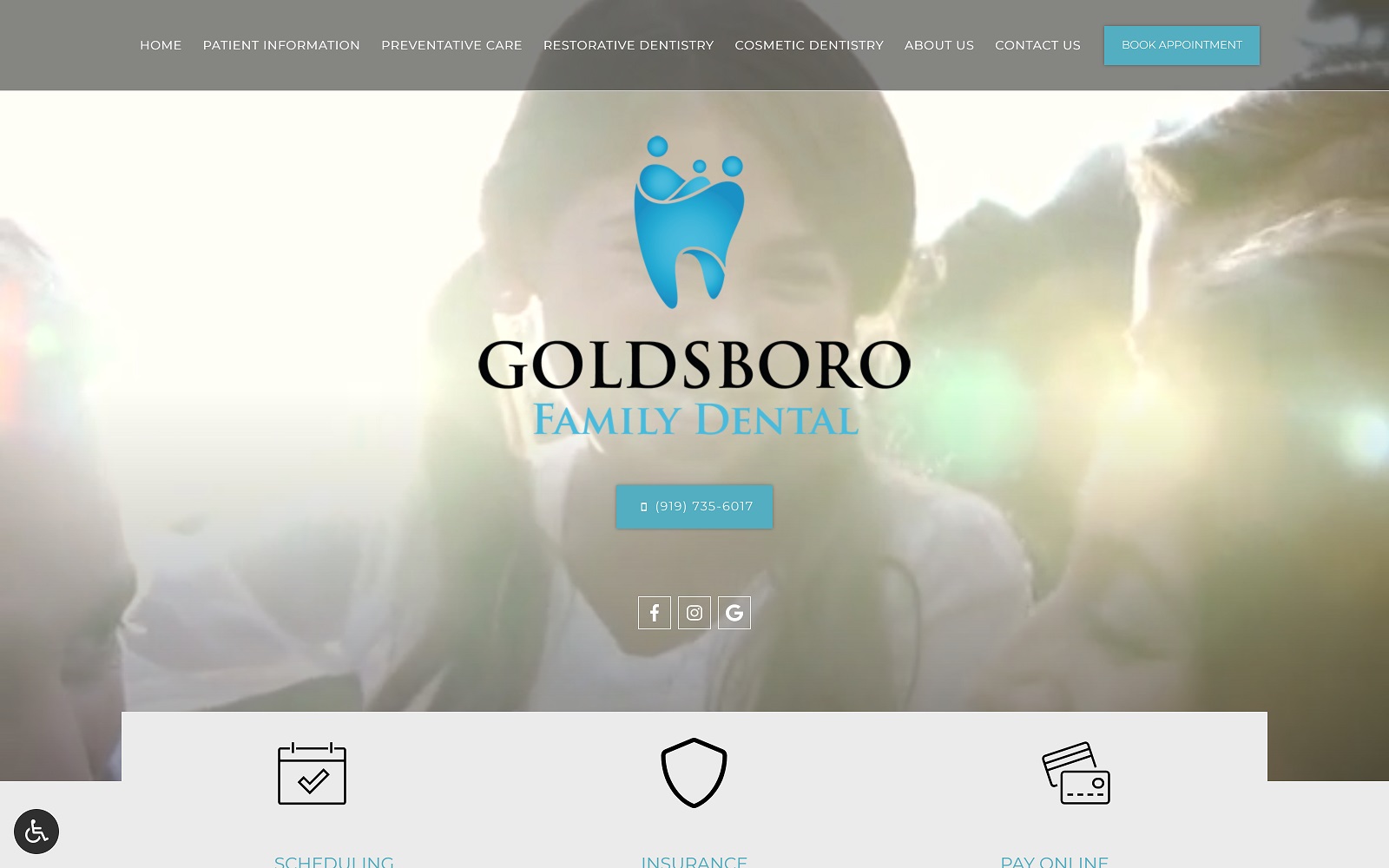 Goldsborofamilydental. Com screenshot