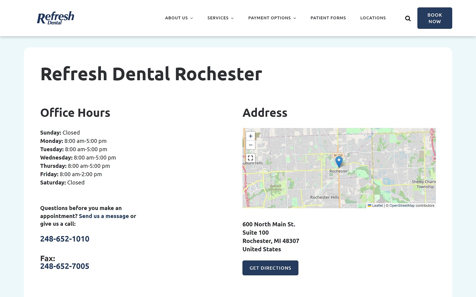 Gorefreshdental. Com_refresh-dental-rochester screenshot