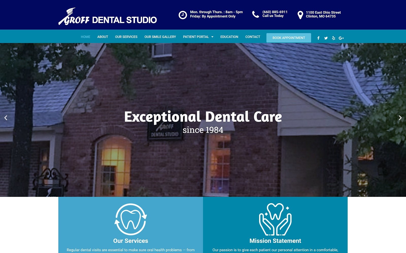 Groffdentalstudio. Com screenshot