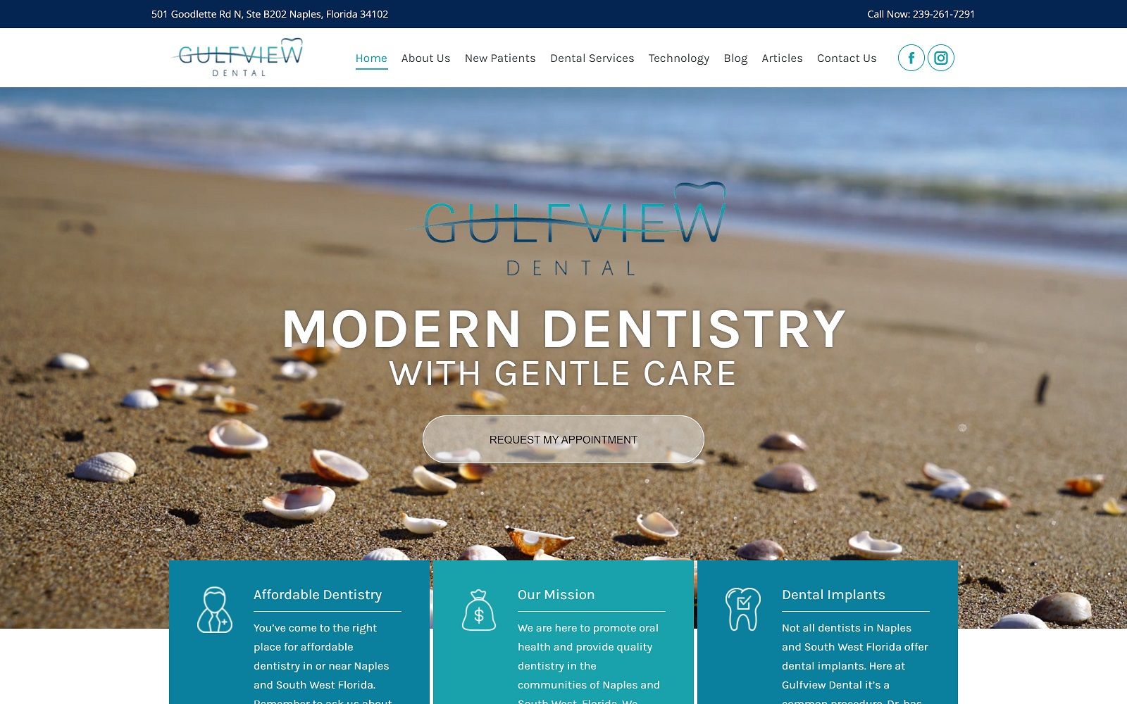 Gulfviewdentistry. Com screenshot