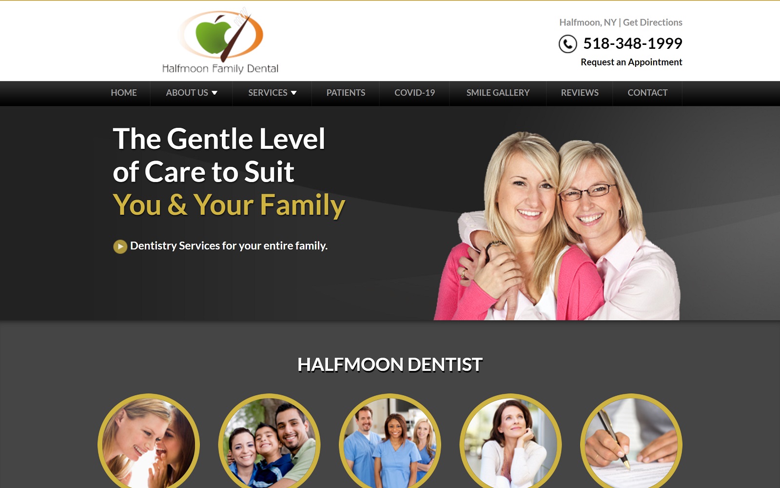 Halfmoonfamilydental. Com screenshot