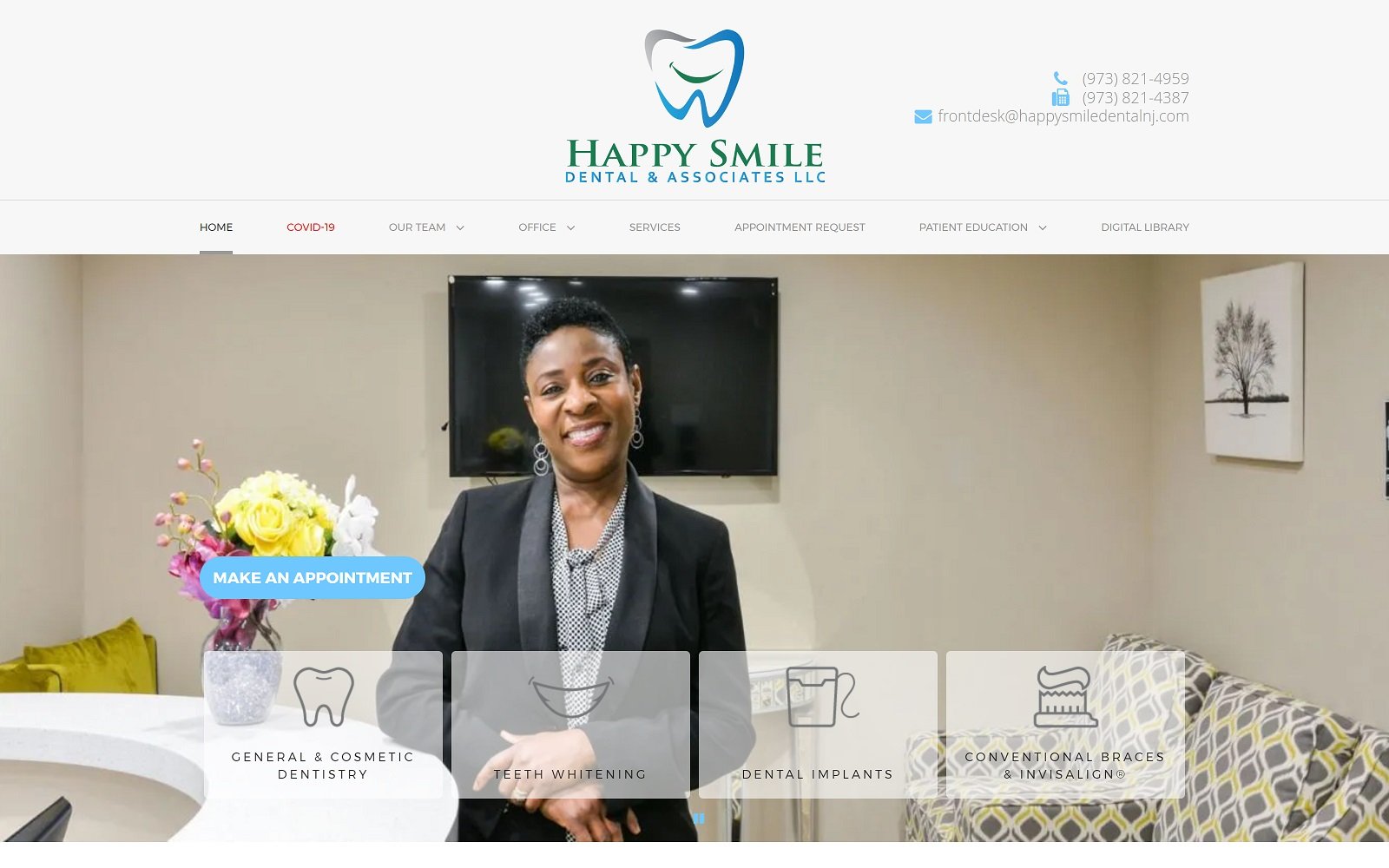 Happysmiledentalnj. Com screenshot