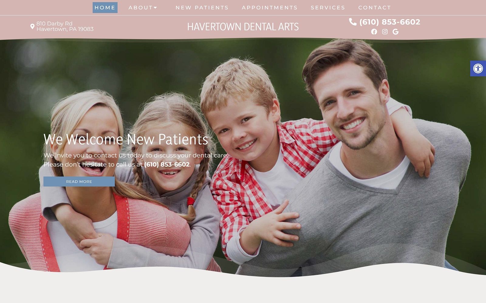 Havertowndentalarts. Com screenshot