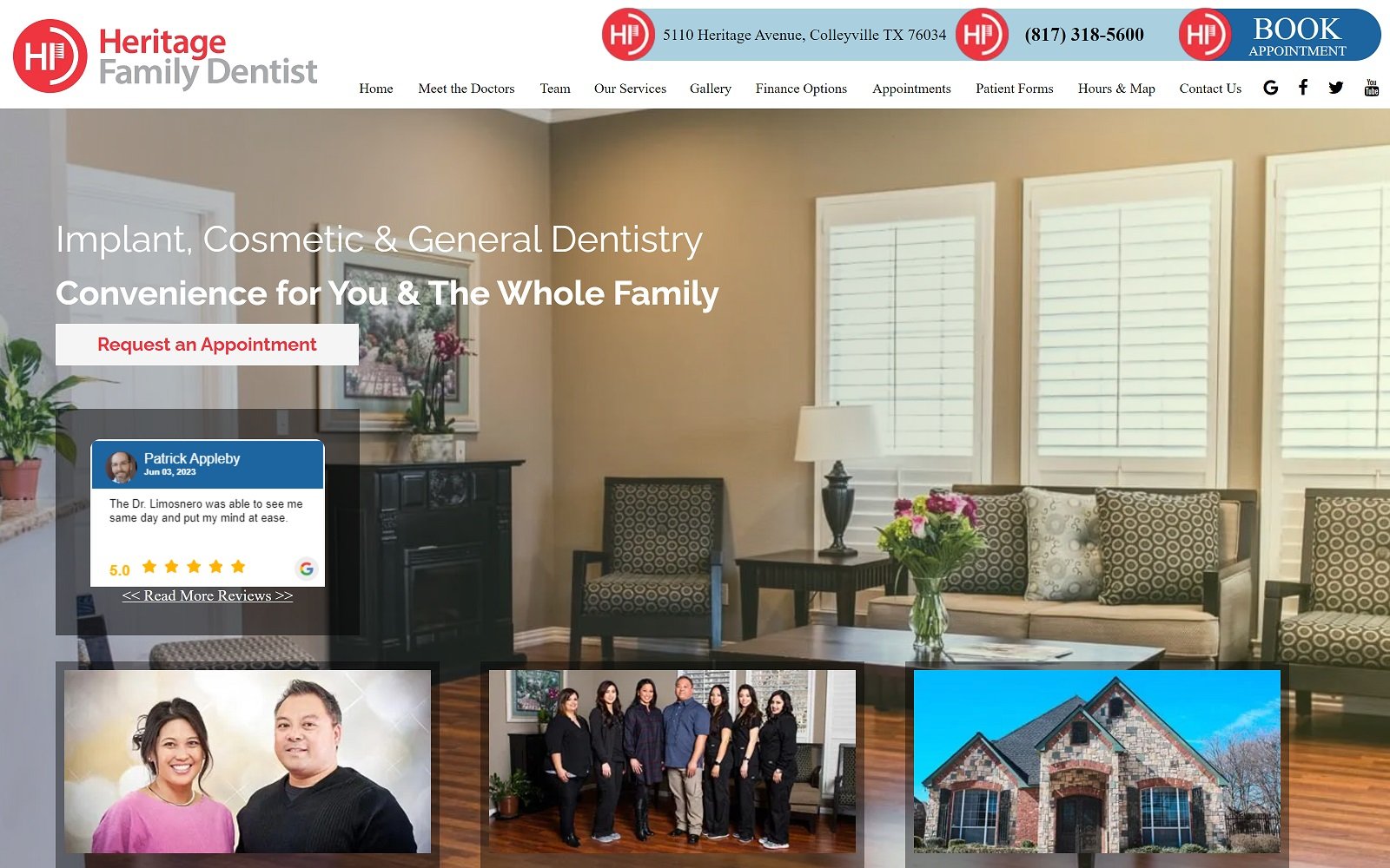 Heritagefamilydentist. Com screenshot