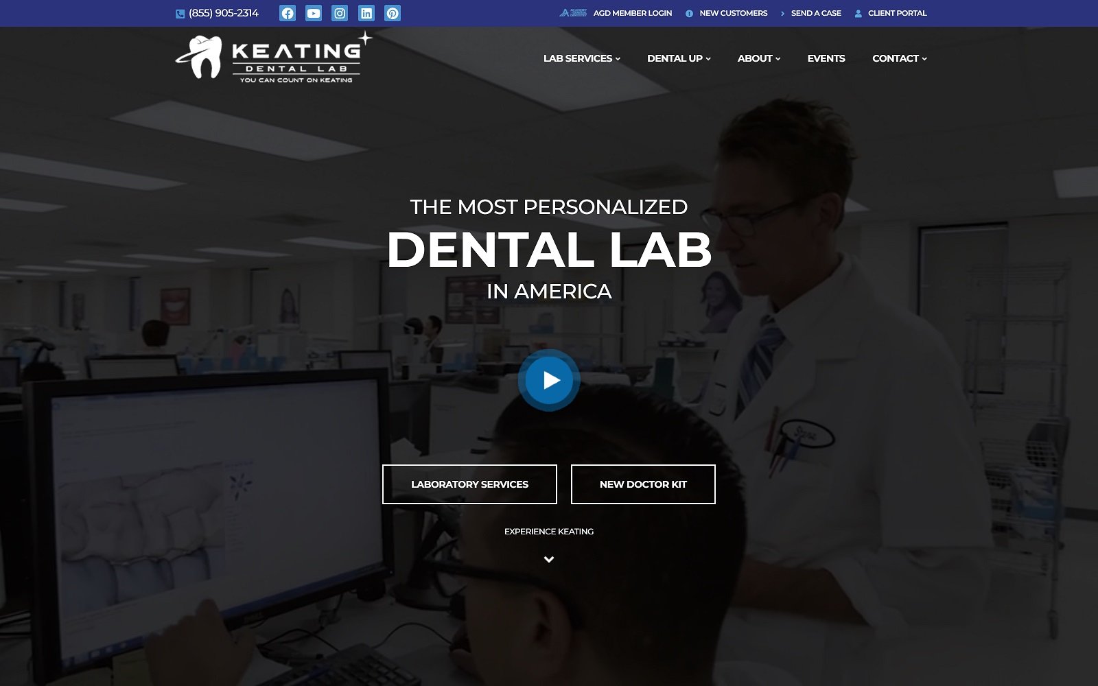 Keatingdentallab. Com screenshot