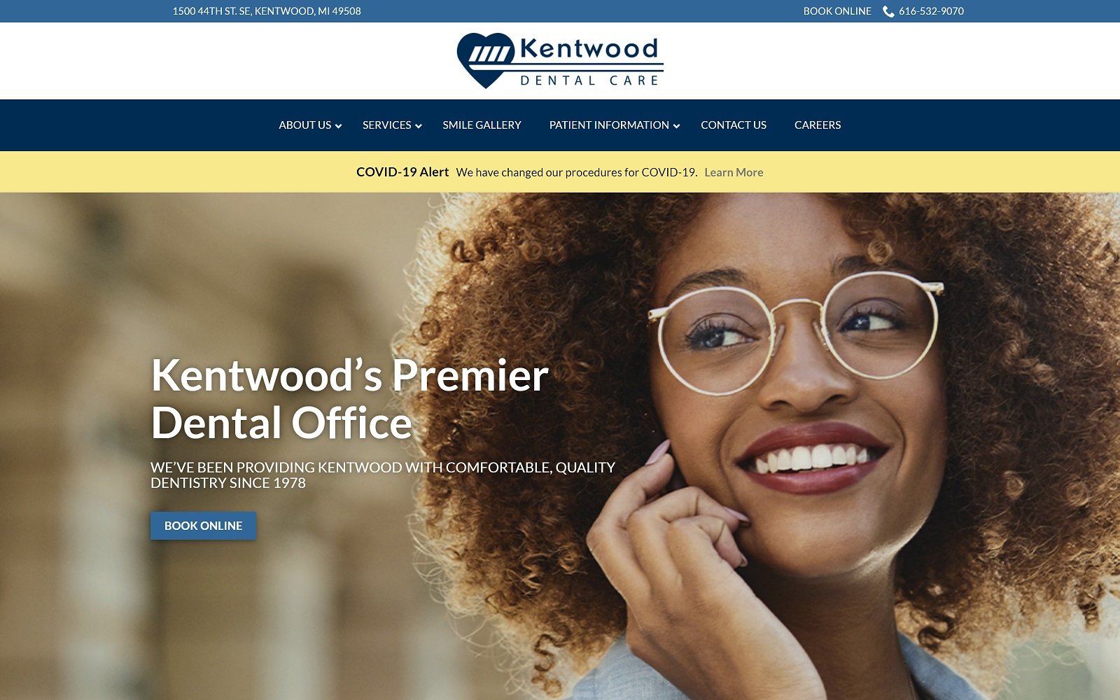 Kentwooddentalcare. Com screenshot