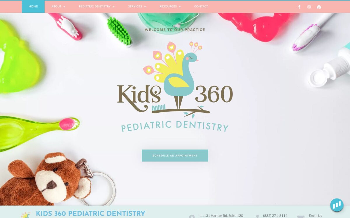 kids360pediatricdentistry.com screenshot