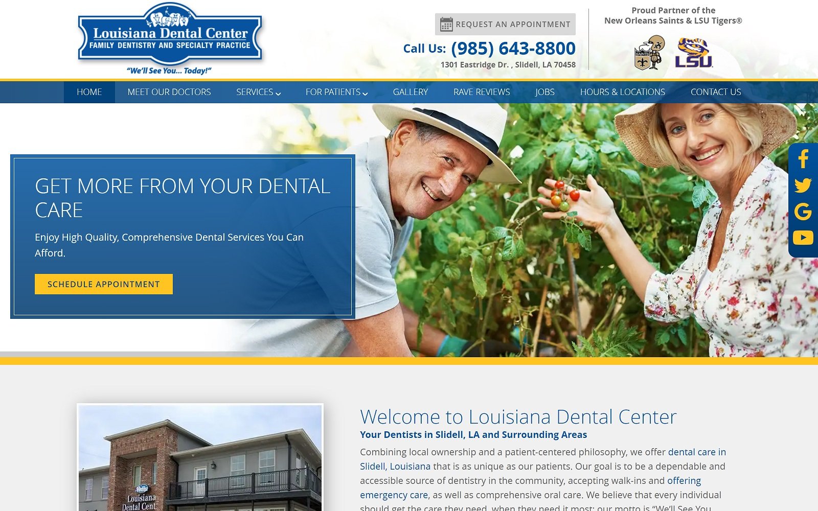 Ladentalcenterslidell. Com screenshot