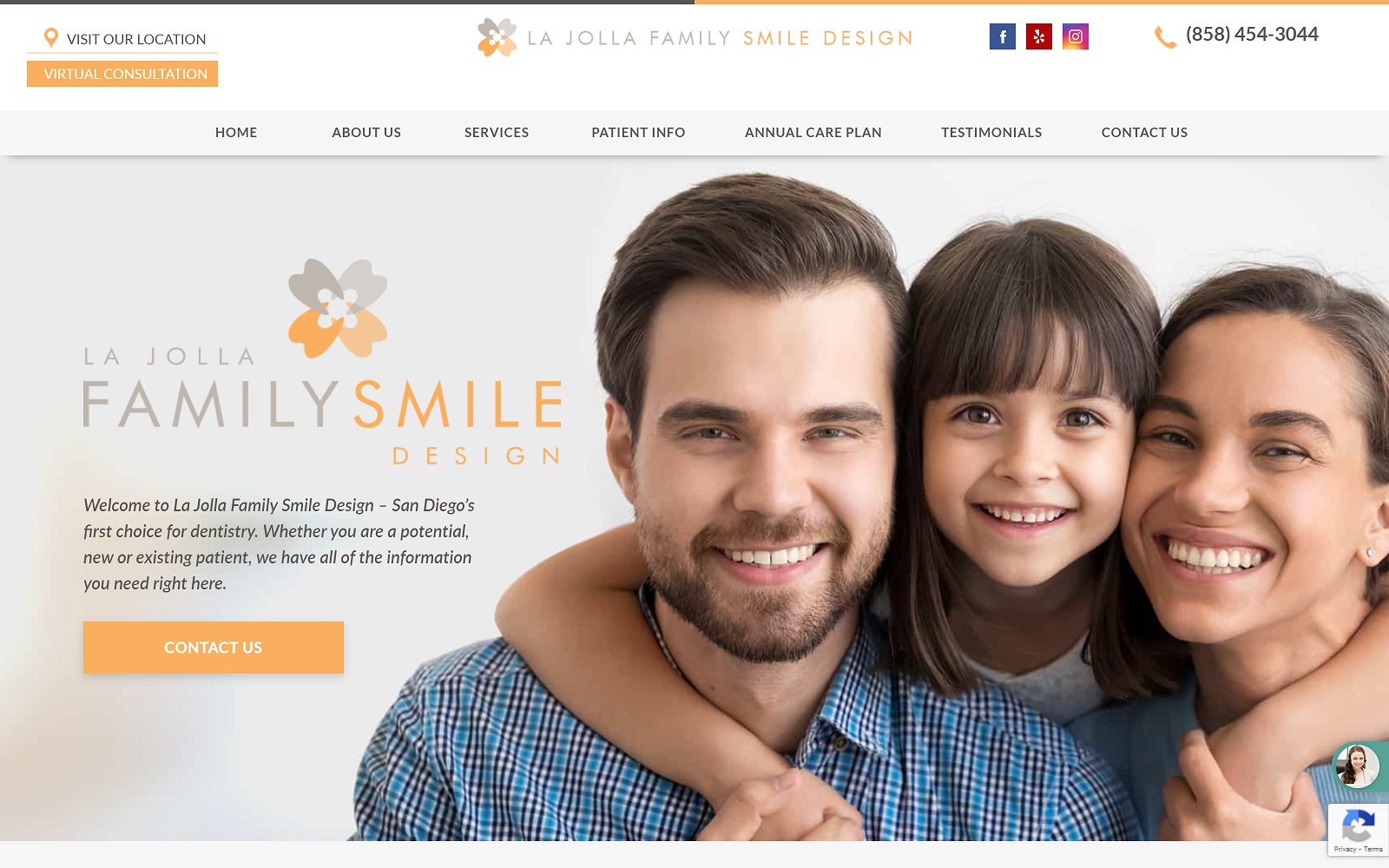 Lajollafamilysmiledesign. Com screenshot