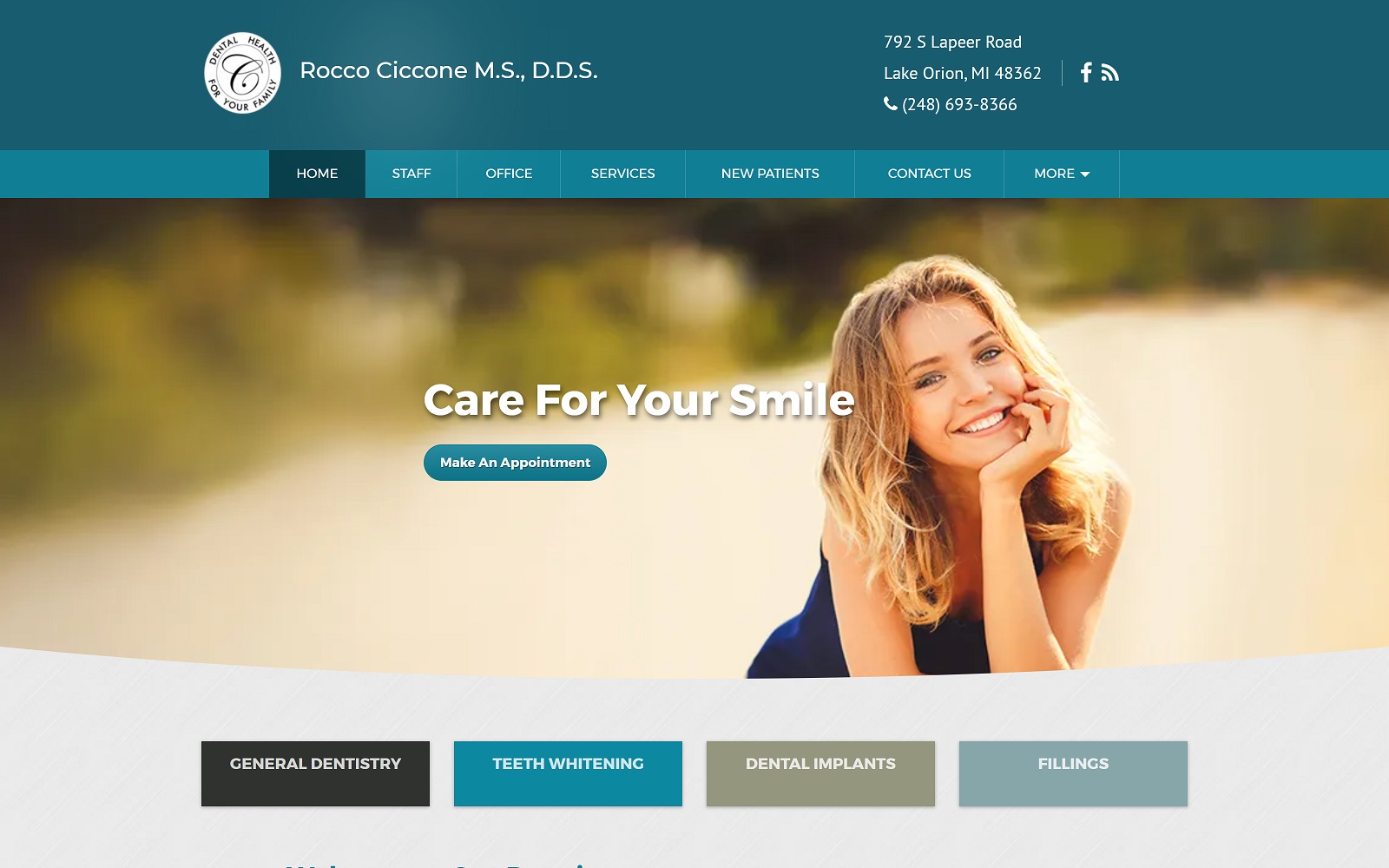 Lakeoriondentist. Com screenshot