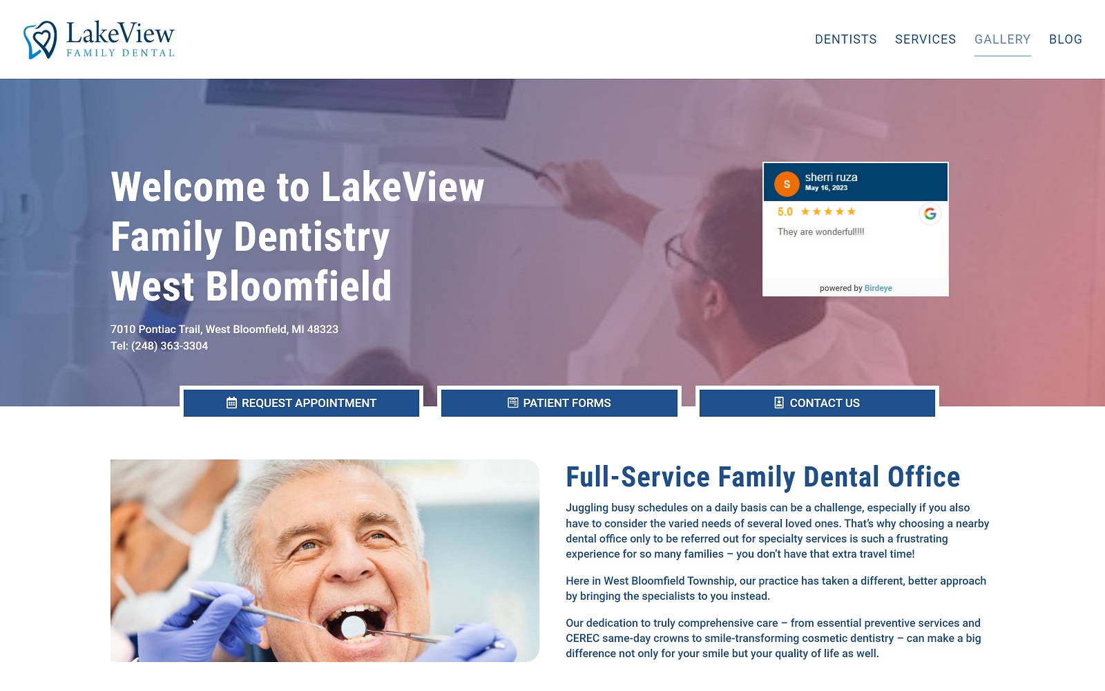 Lakeviewdentist. Com_west-bloomfield screenshot