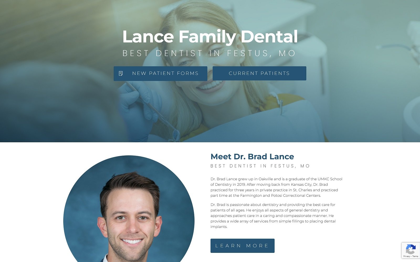 Lancefamilydental. Com screenshot