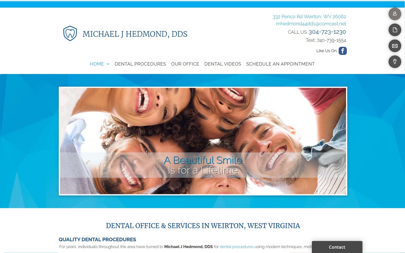 Michaelhedmonddds. Com screenshot