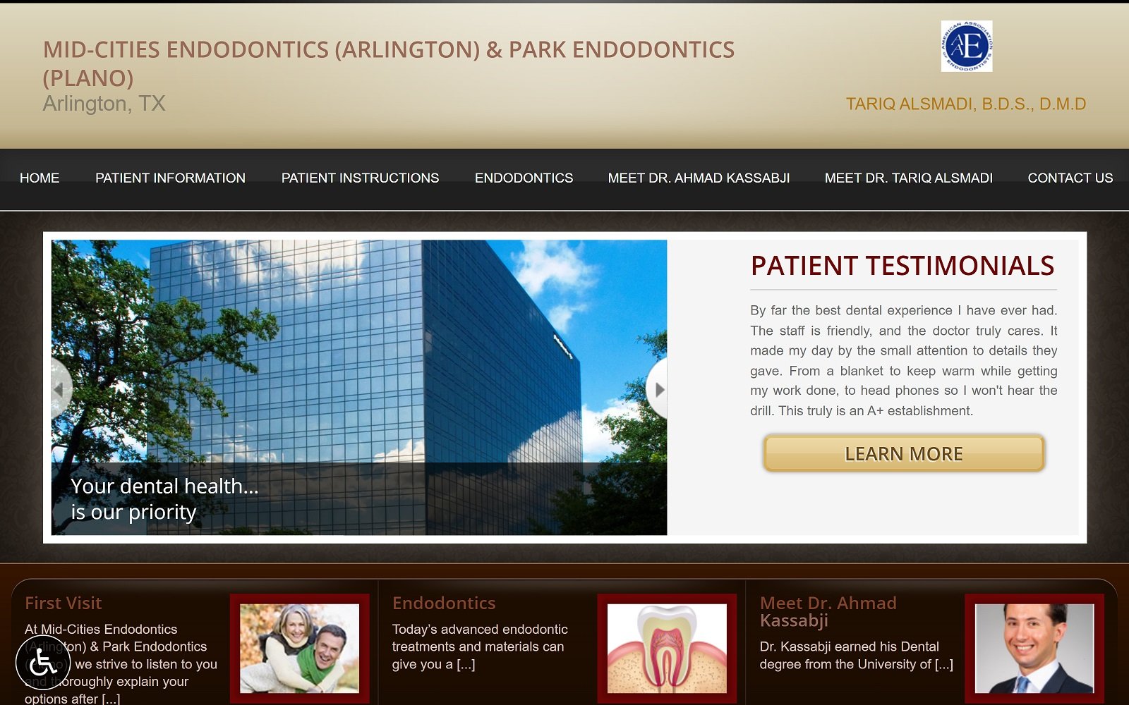 Midcitiesendodontics. Com screenshot