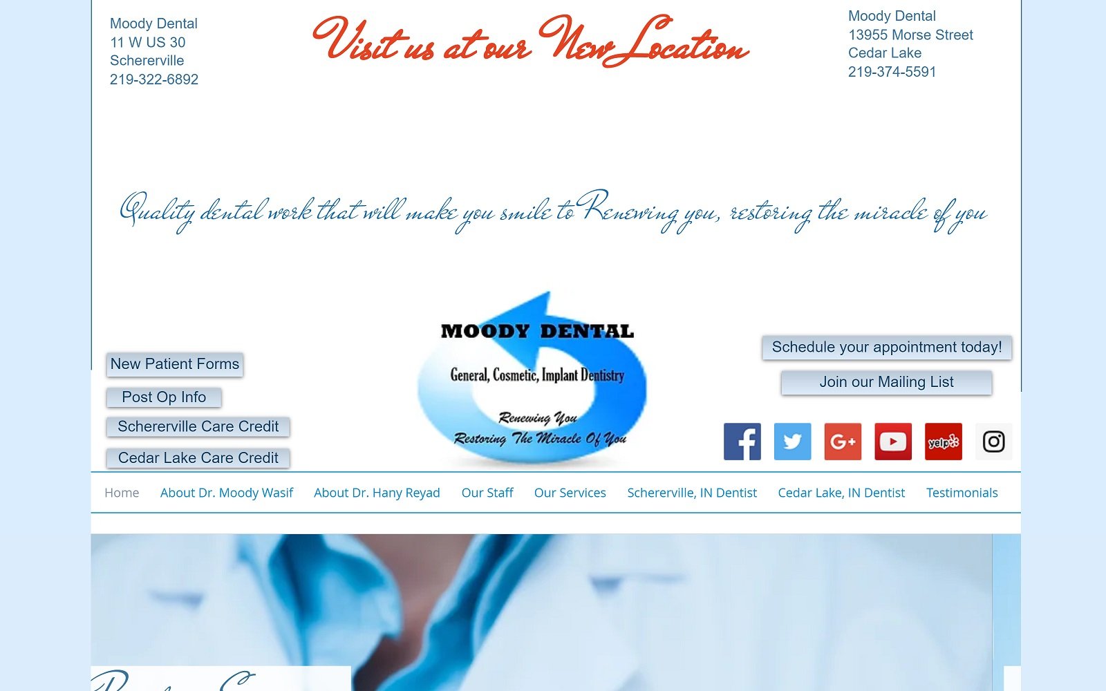 Moodydental. Net screenshot