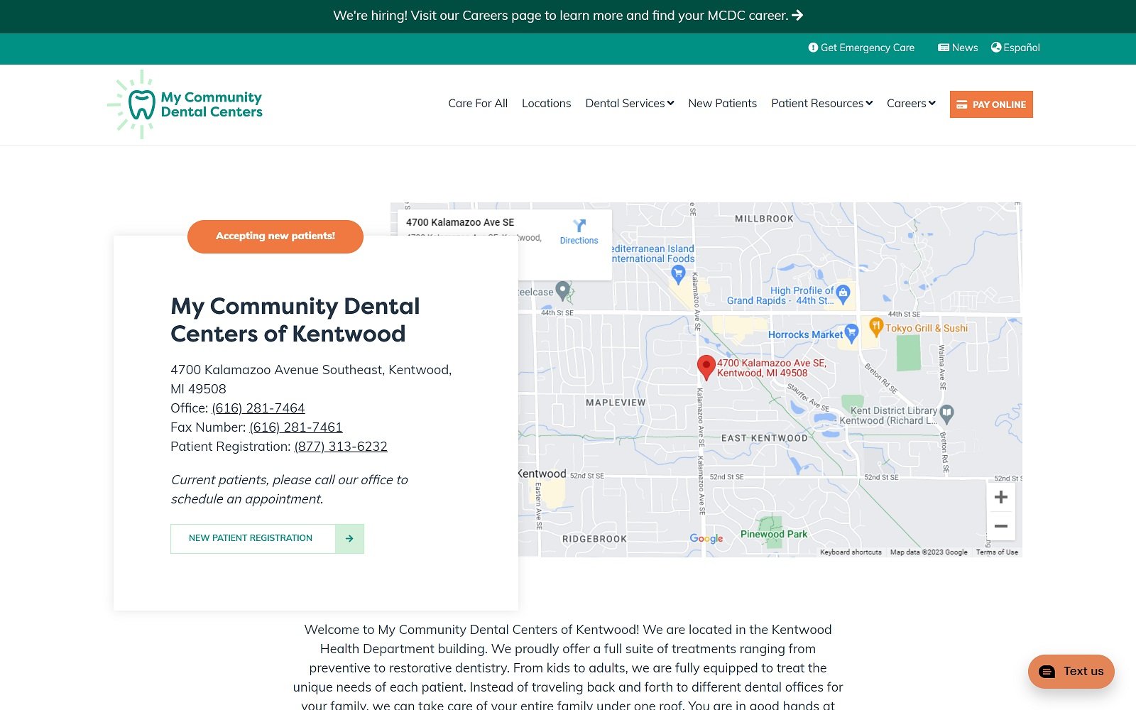 Mydental. Org_clinic-location_kentwood screenshot