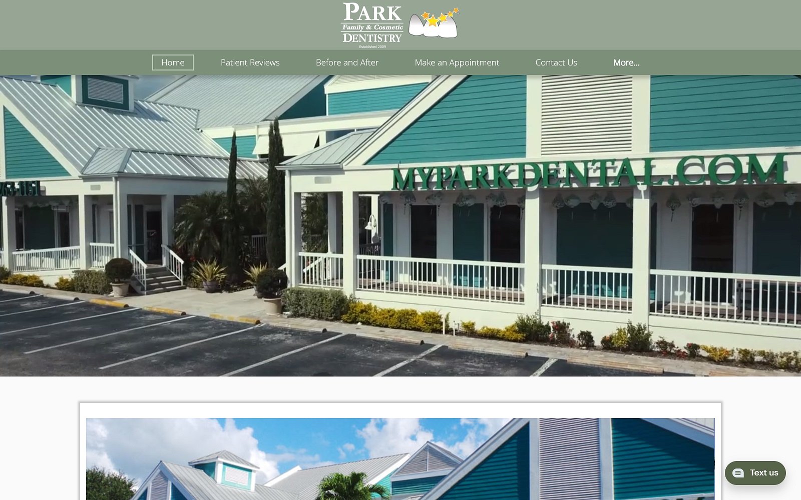 Myparkdental. Com screenshot