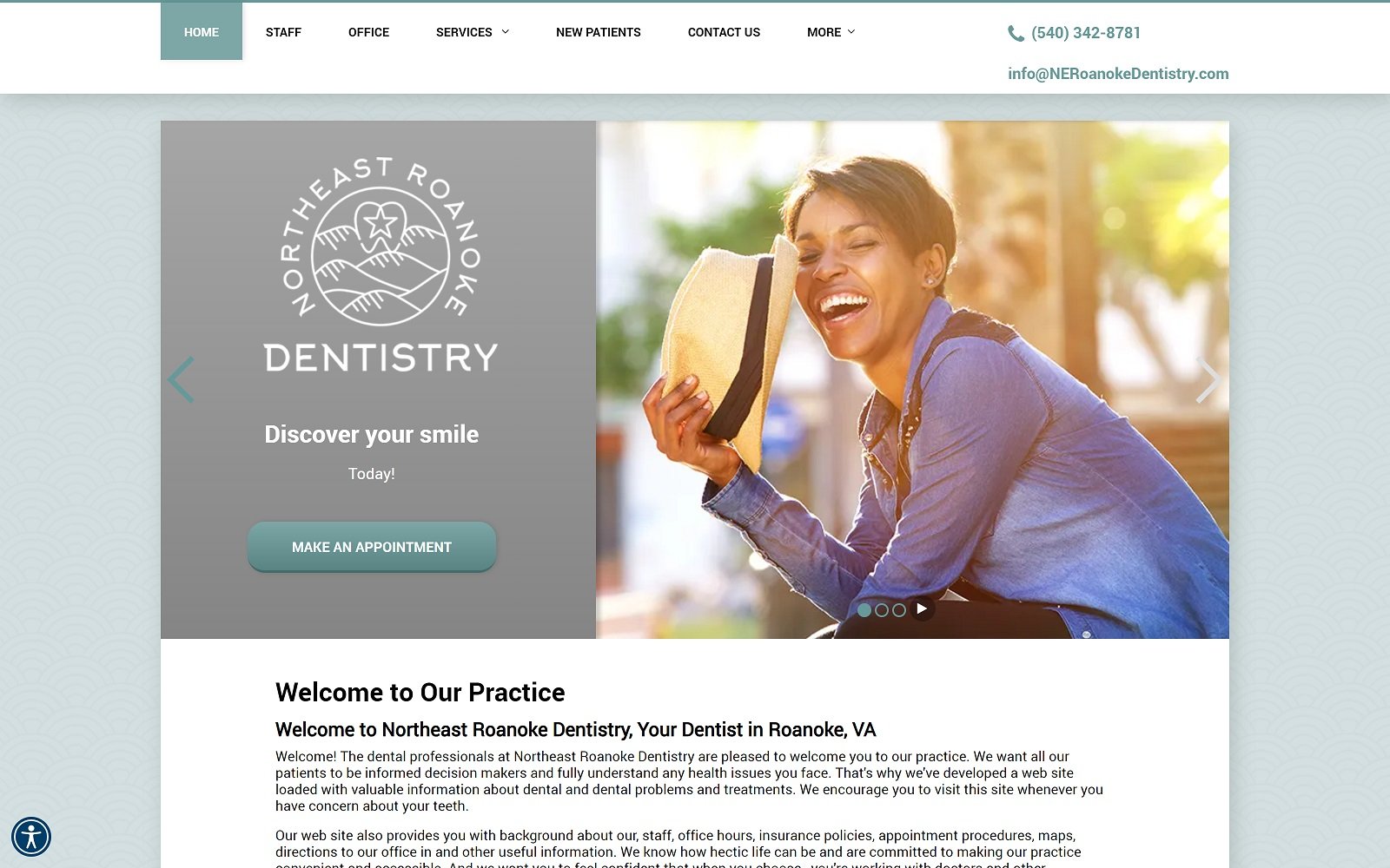 Neroanokedentistry. Com screenshot