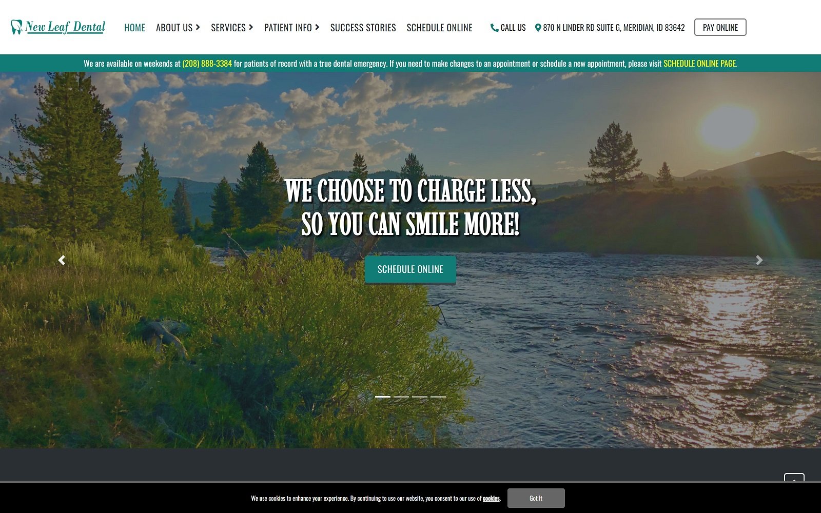 Newleafdentalidaho. Com screenshot