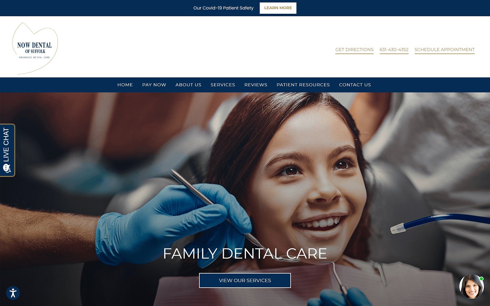 Nowdentalofsuffolk. Com screenshot