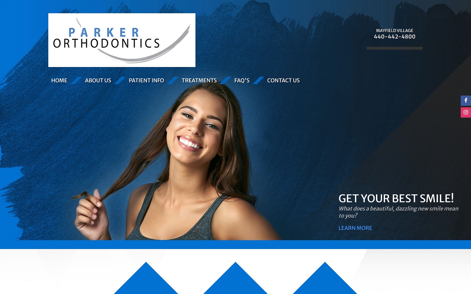 Parkerorthodonticscle. Com screenshot