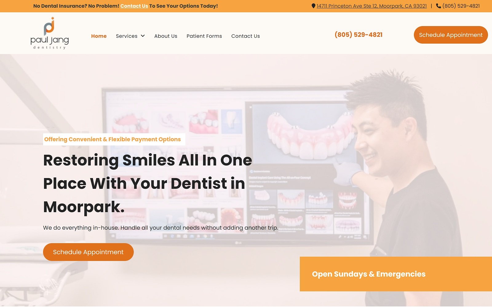 Pauljangdentistry. Com screenshot