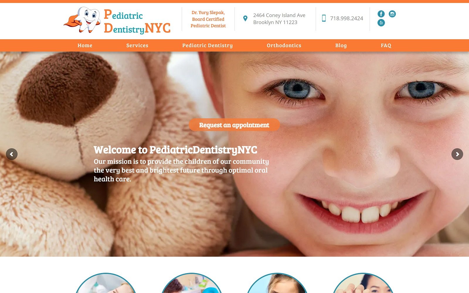 Pediatricdentistrynyc. Com screenshot