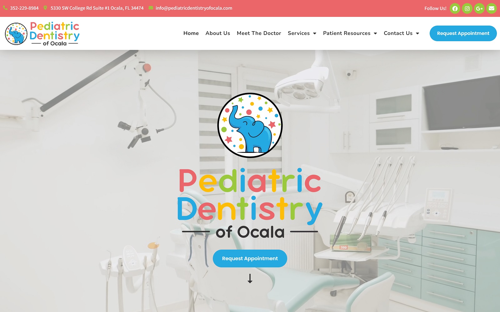 Pediatricdentistryofocala. Com screenshot