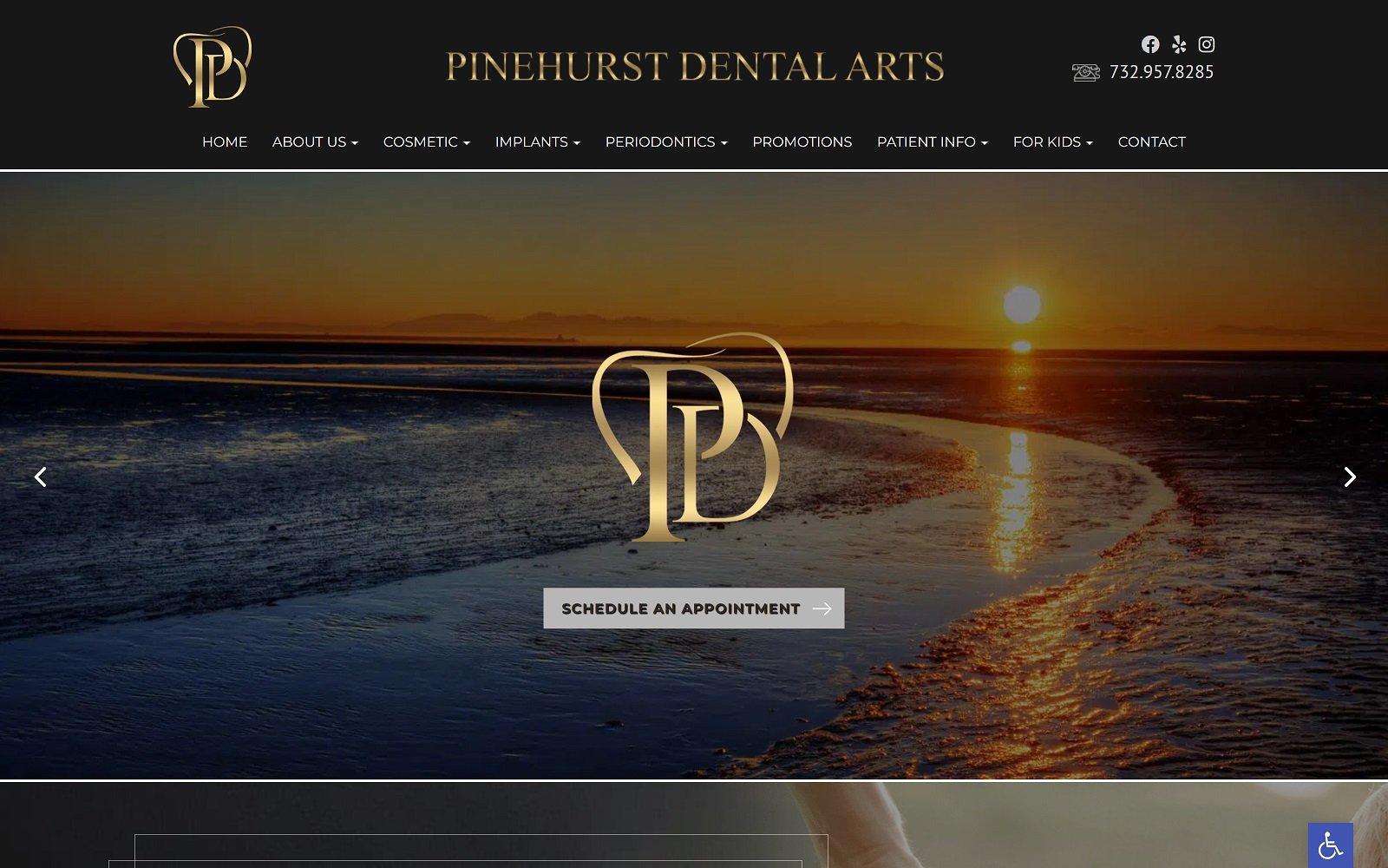 Pinehurstdentalarts. Com screenshot