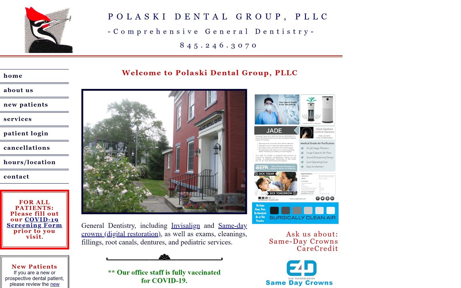 Polaskidental. Com screenshot