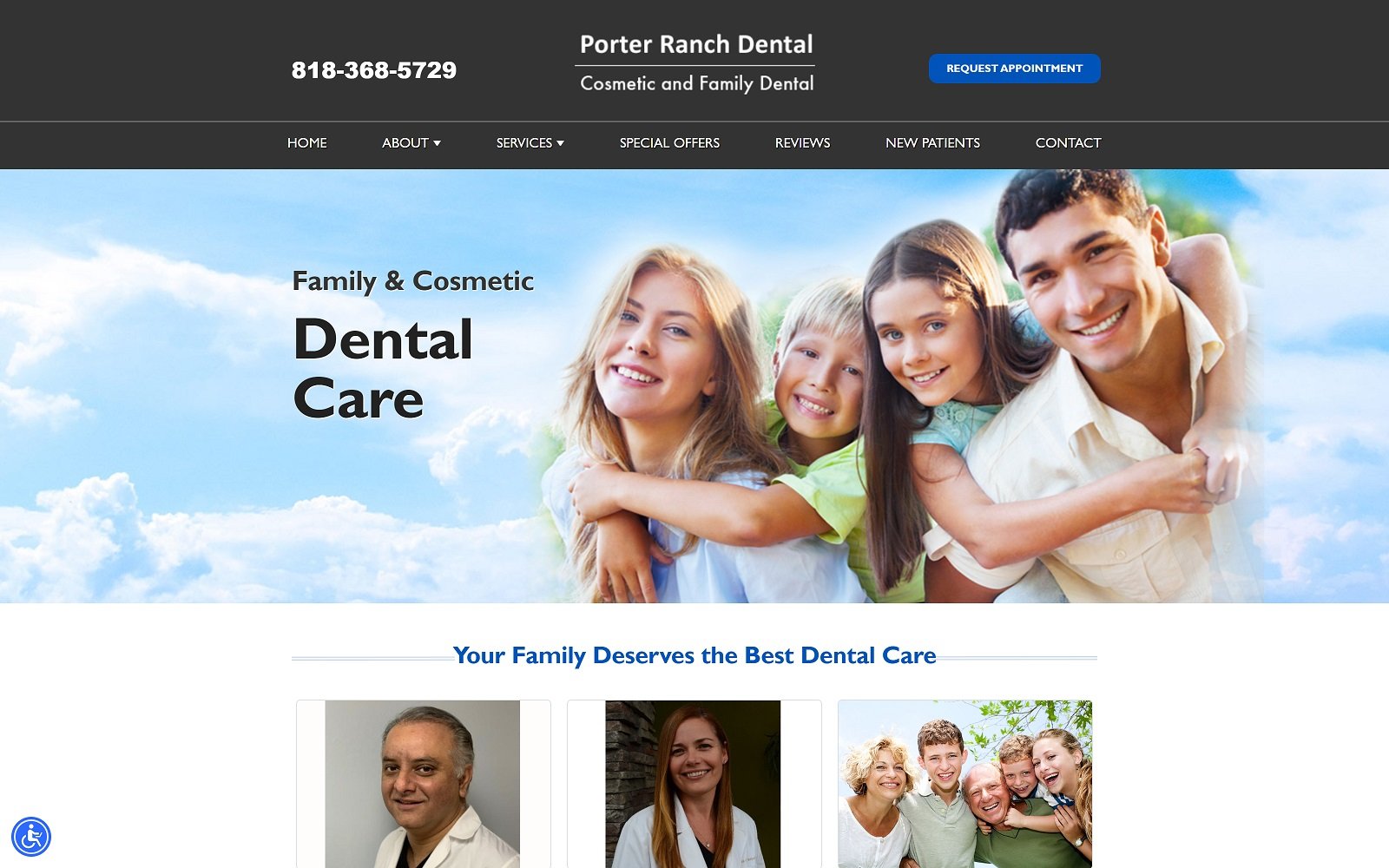 Porterranchdental. Com screenshot