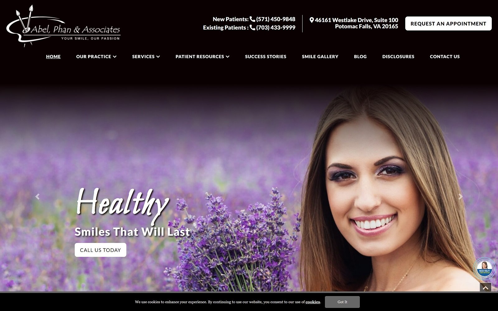 Potomacfallsdentist. Com screenshot