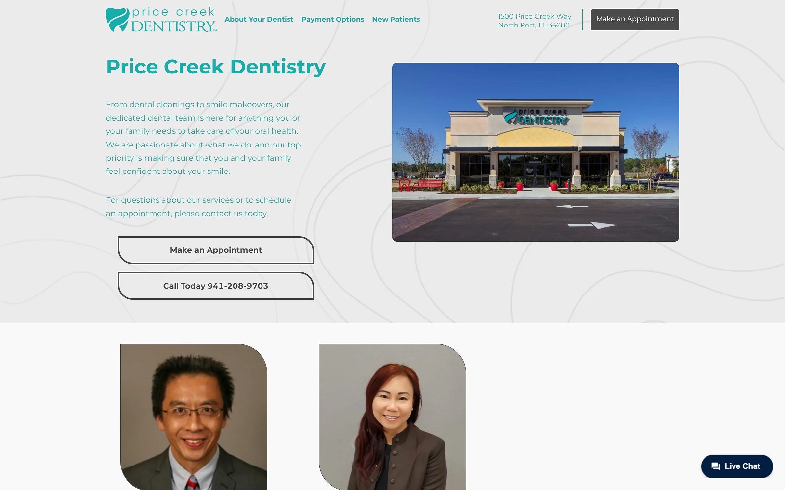 Pricecreekdentistry. Com screenshot