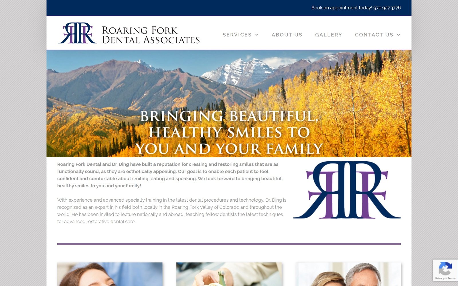 Roaringforkdental. Com screenshot