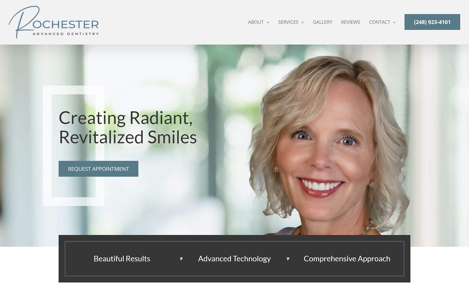 Rochesteradvanceddentistry. Com screenshot