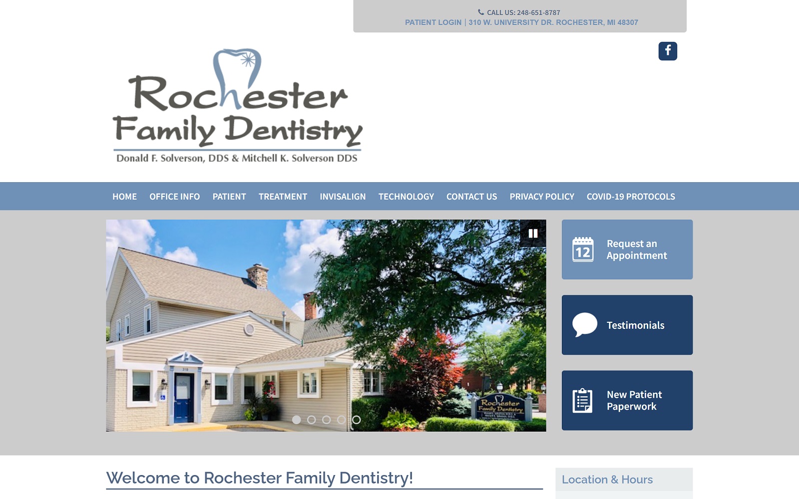 Rochesterfamilydentistry. Com screenshot