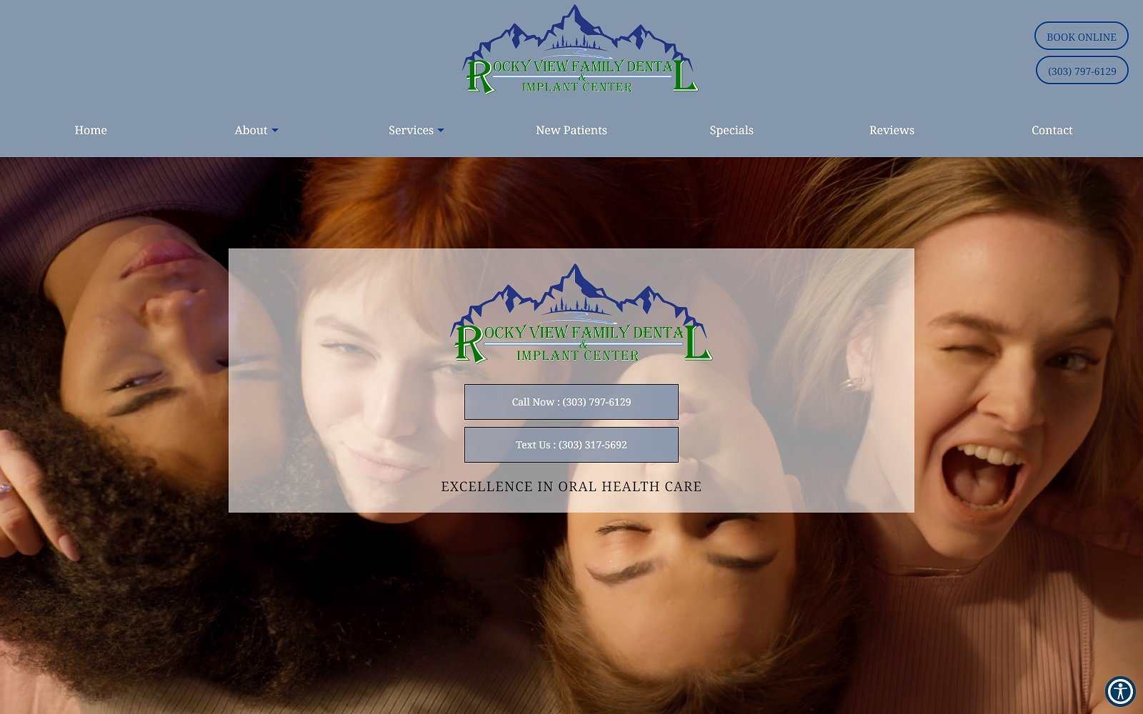 Rockyviewdentalcare. Com screenshot