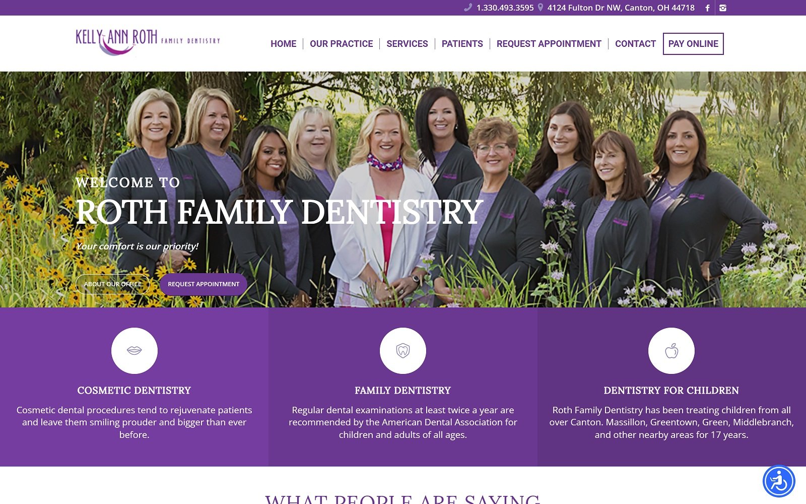 Rothfamilydentist. Com screenshot