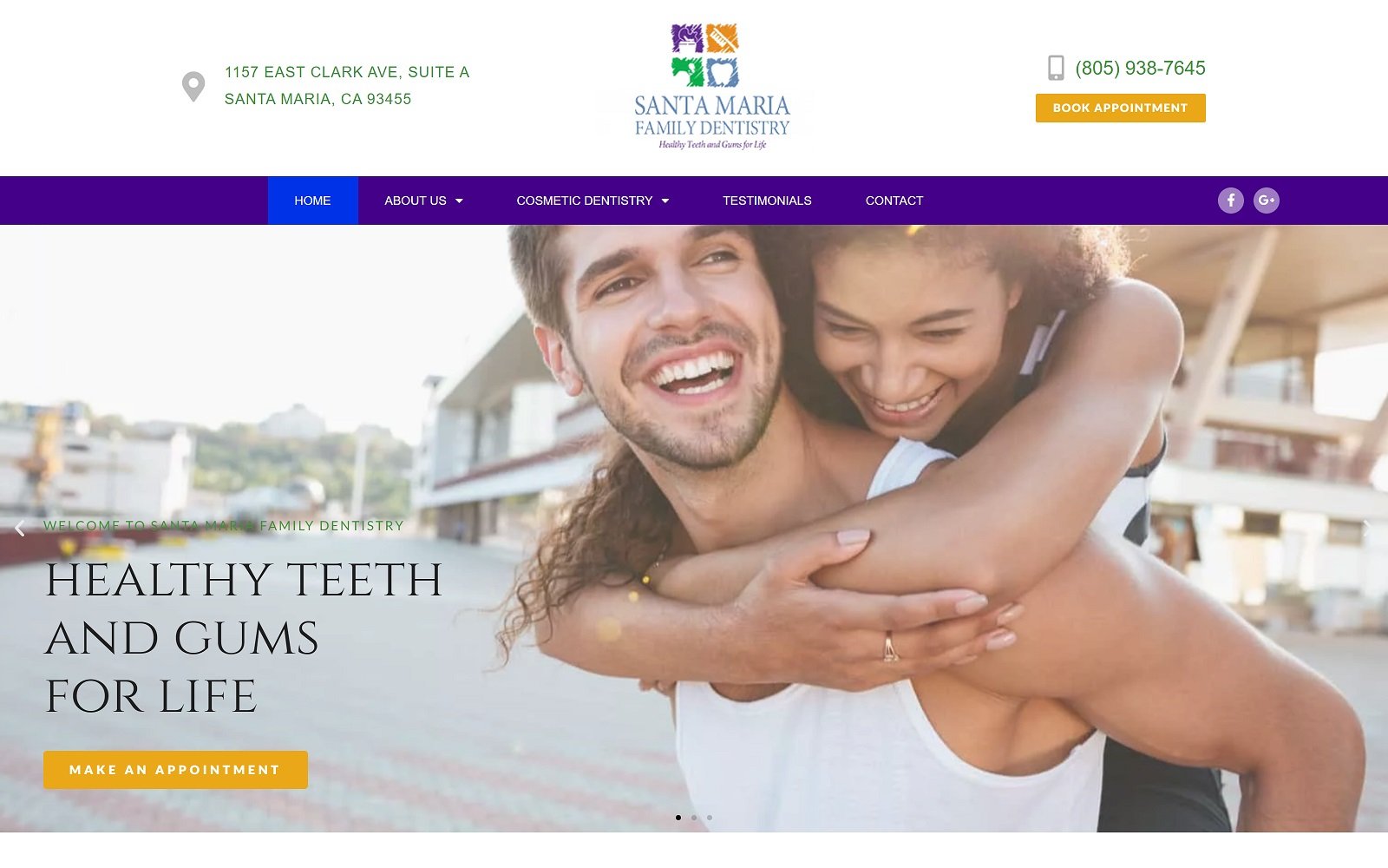 Santamariafamilydentistry. Com screenshot