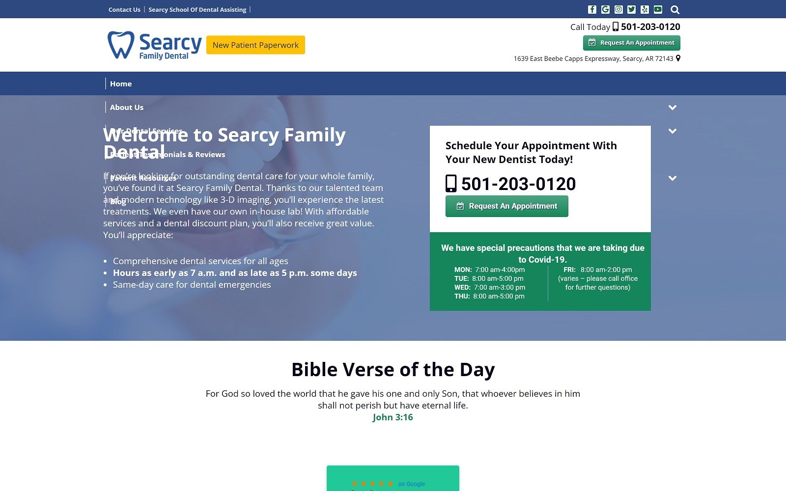 Searcyfamilydental. Com screenshot