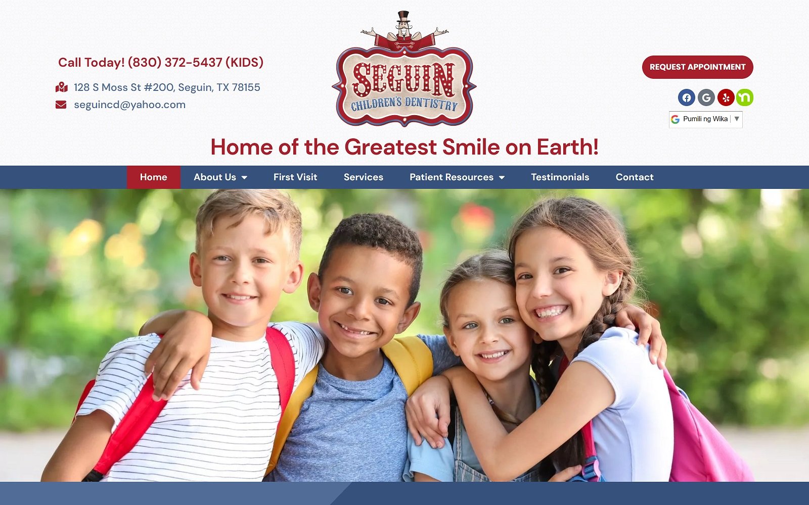 Seguinchildrensdental. Com screenshot