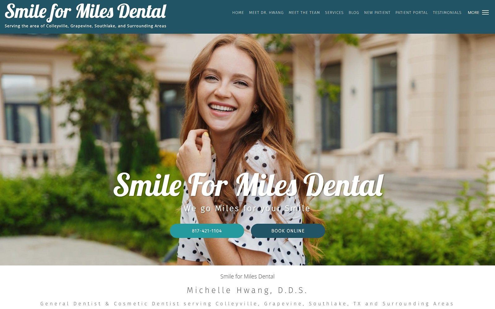 Smileformilesdental. Com screenshot