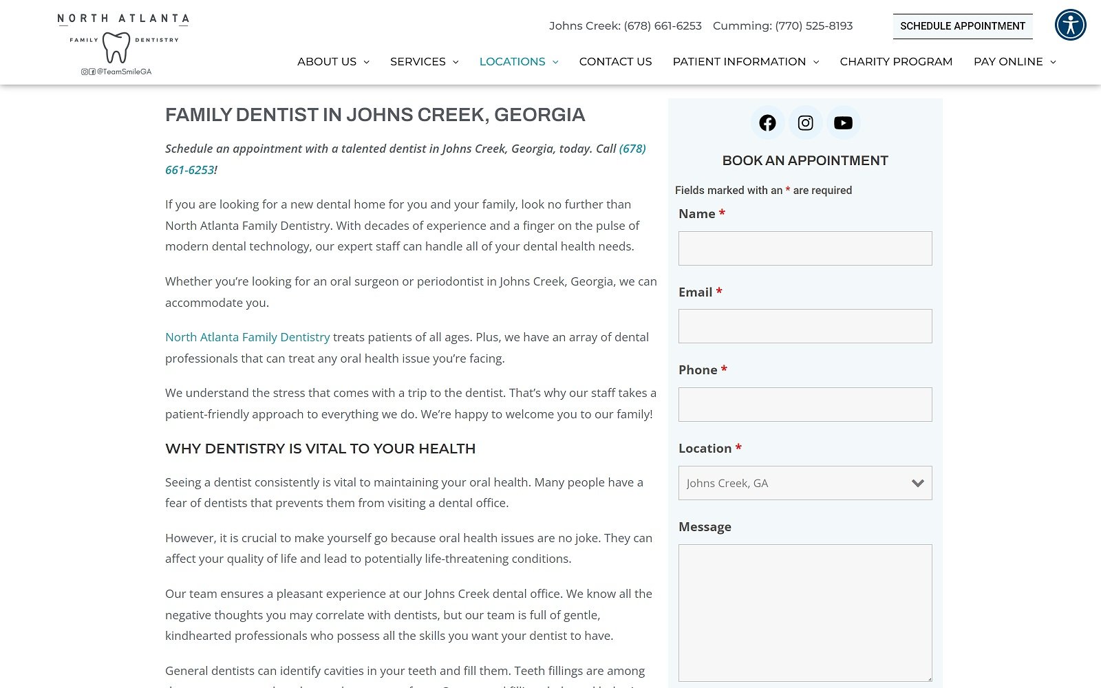 Smilegeorgia. Com_johns-creek screenshot