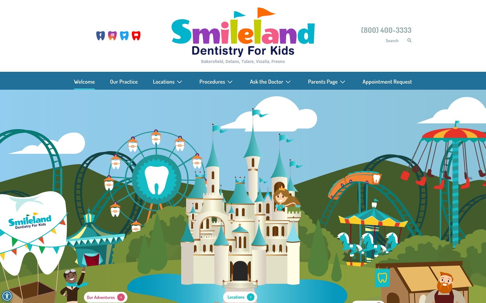 Smilelanddental. Com screenshot